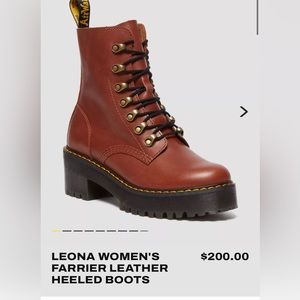 Women’s Brown Leather Leona Dr. Martens